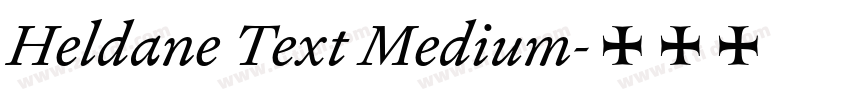 Heldane Text Medium字体转换 Heldane Text Medium字体转换